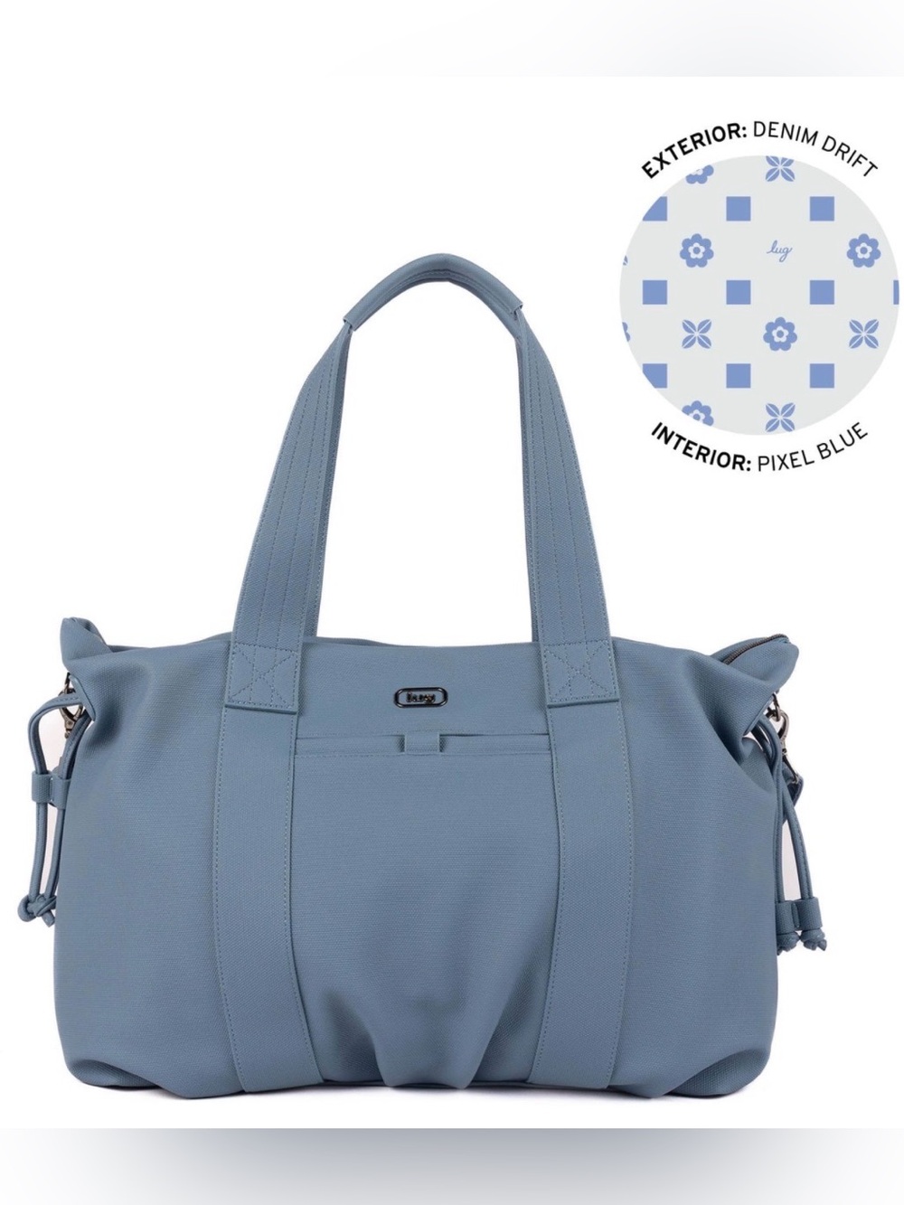 Piper Matte Luxe VL Hobo Tote Bag in Denim Drift